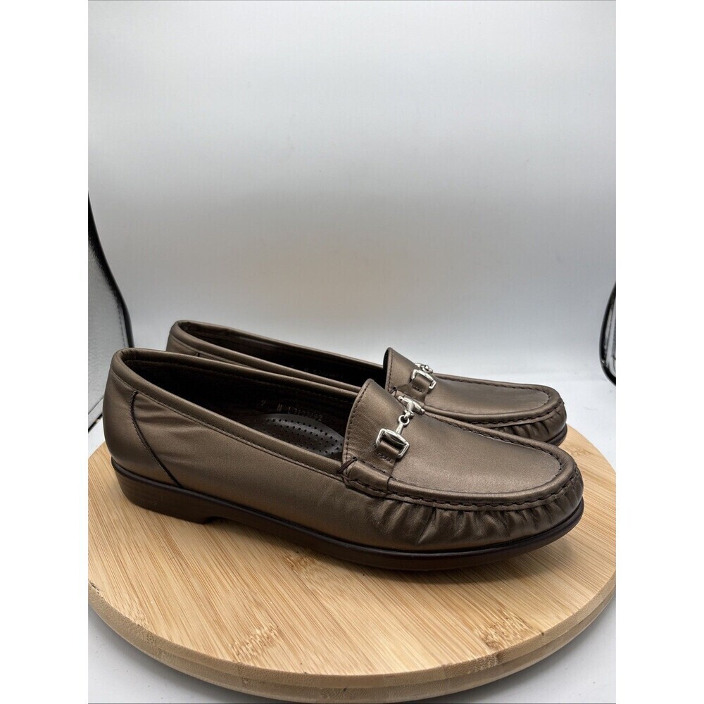 SAS Metro Loafer Bronze Leather Horsebit Tripad Comfort Slip On Womens 9N